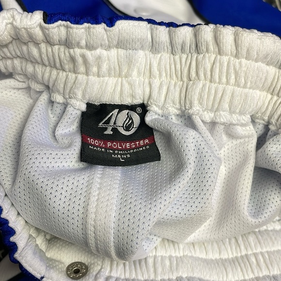 Men’s blue and white striped button up pants - Picture 3 of 4